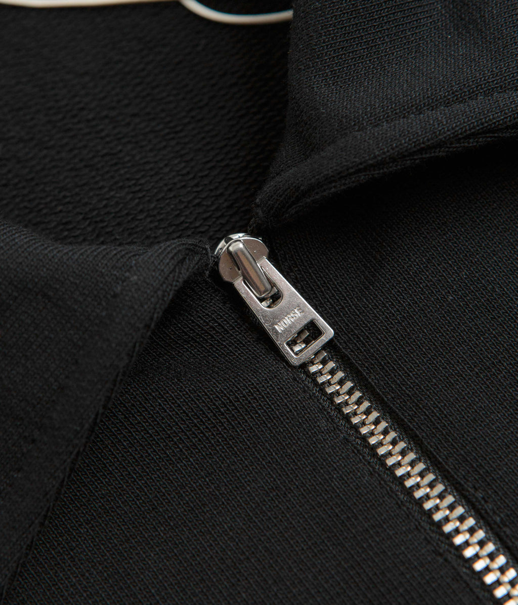 Norse Projects Standard Half Zip Sweatshirt - Black