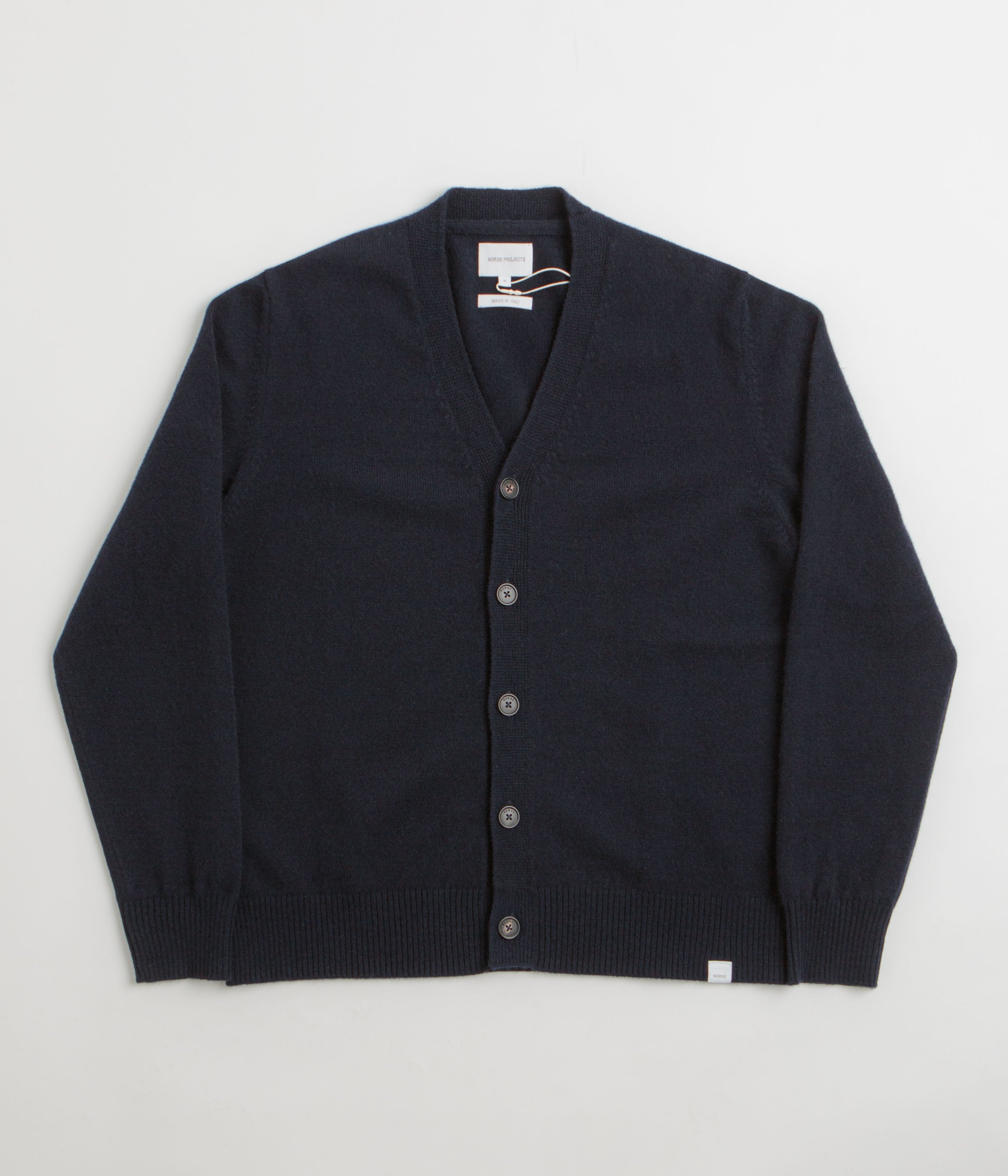 Norse Projects Standard Merino Cardigan - Dark Navy
