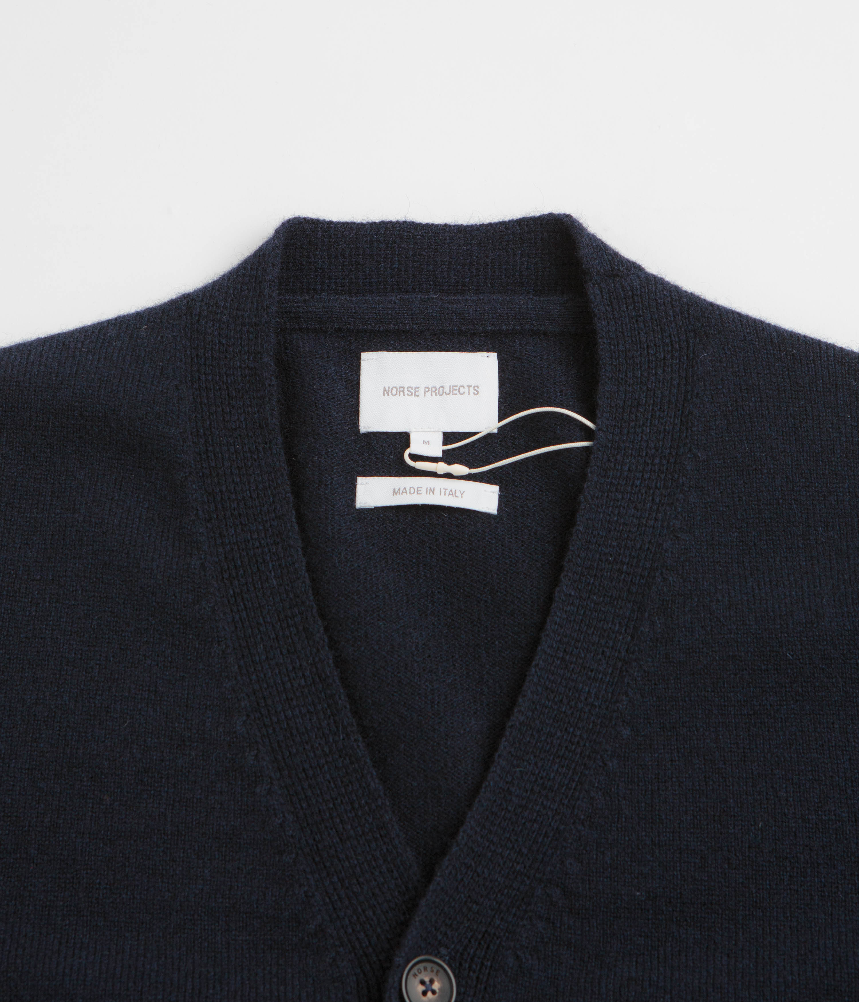 Norse Projects Standard Merino Cardigan - Dark Navy