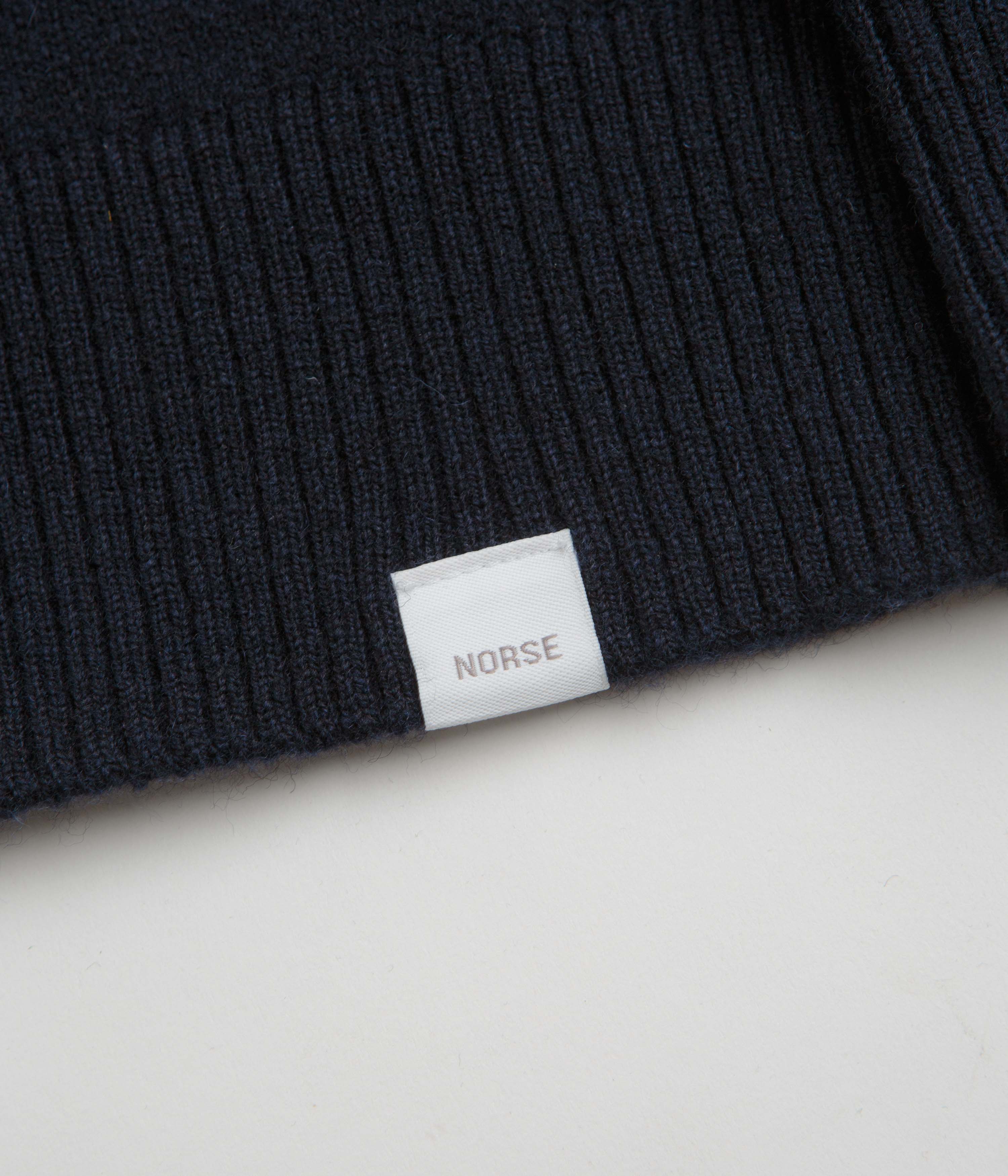 Norse Projects Standard Merino Cardigan - Dark Navy