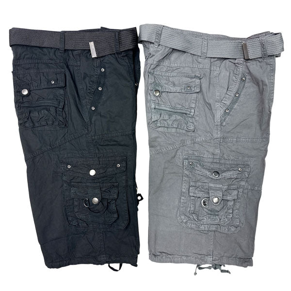NORTH 15 BLACK LABEL® MENS CARGO SHORTS WITH BELT