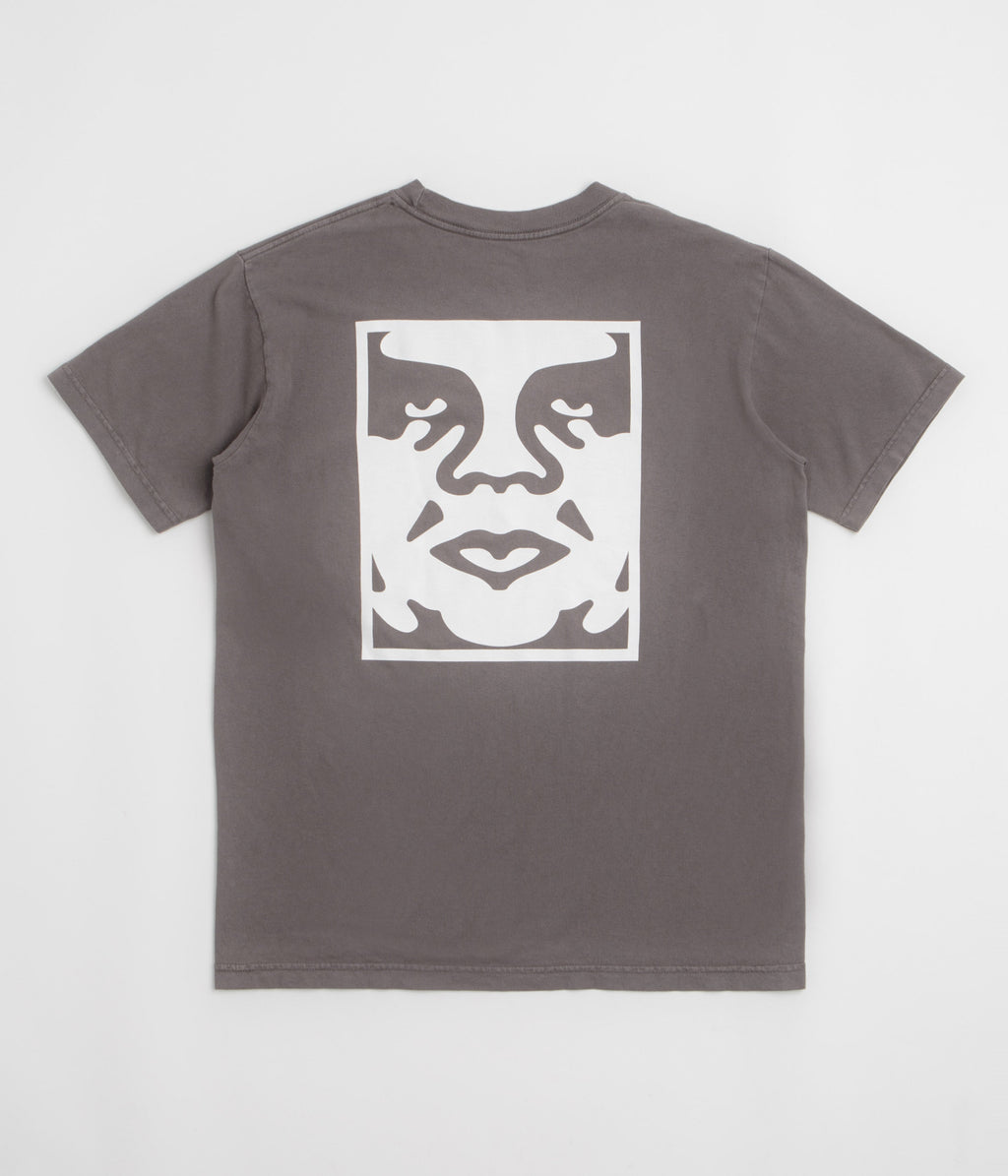 Obey Bold Icon Face T-Shirt - Pigment Dusty Black