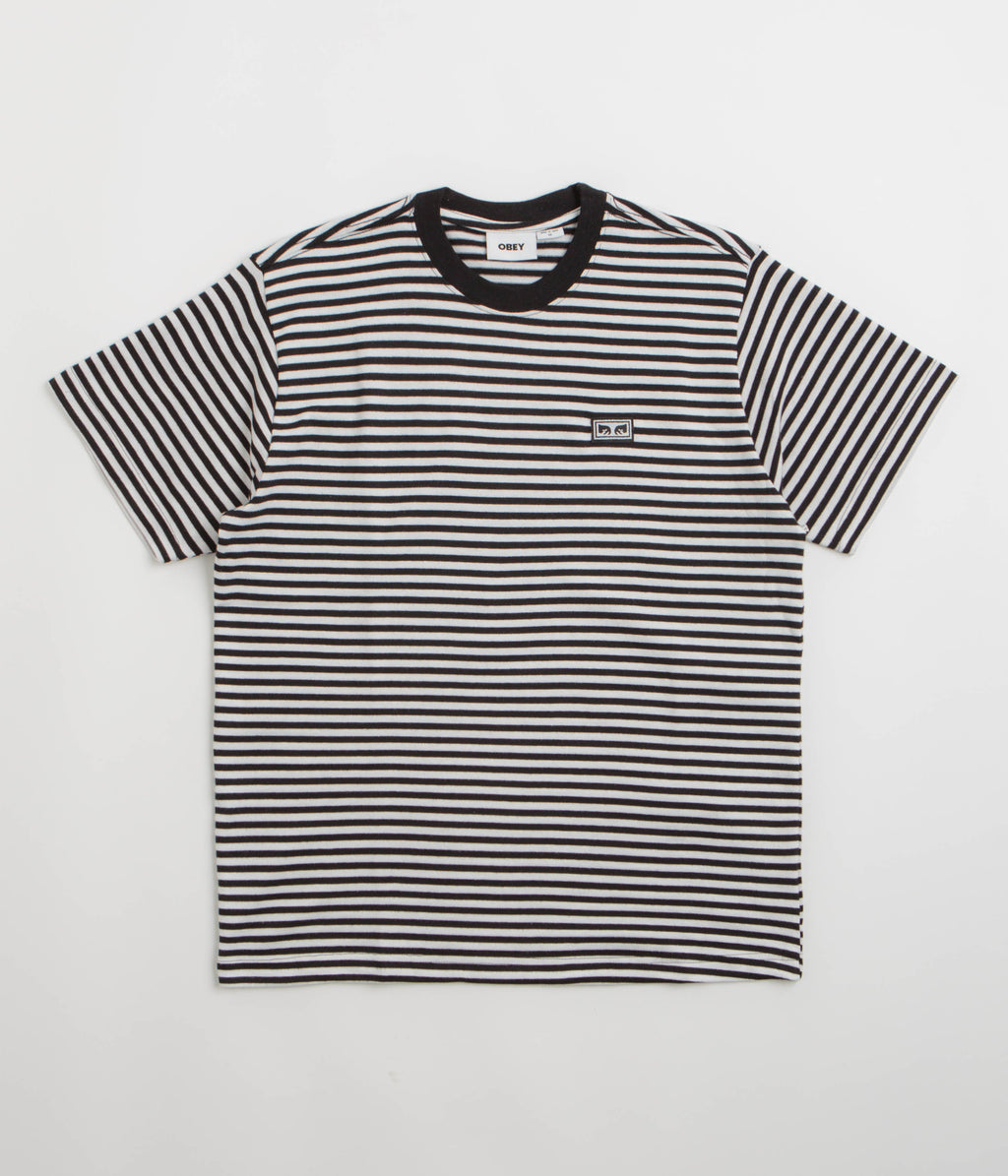 Obey Established Works Eyes Stripe T-Shirt - Black