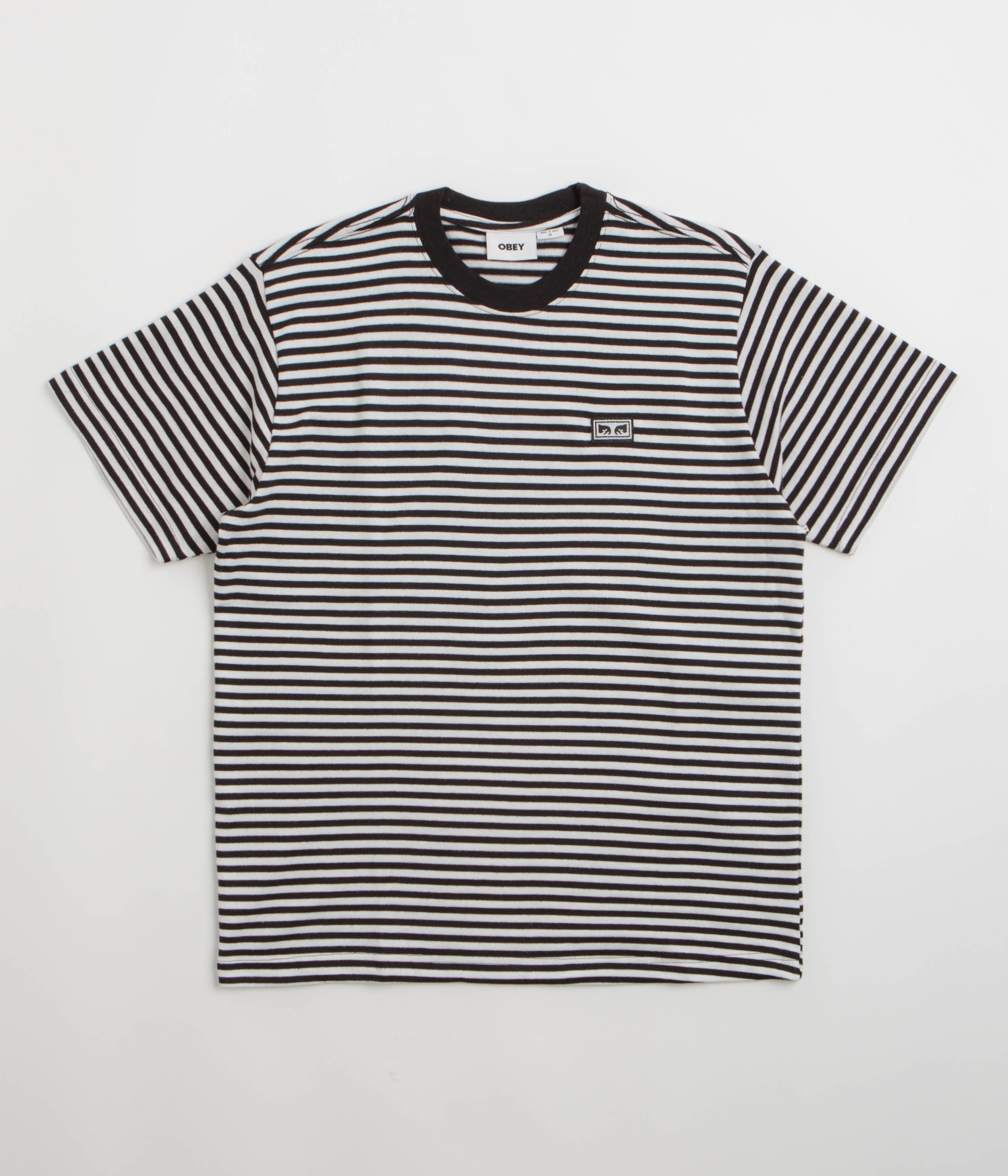 Obey Established Works Eyes Stripe T-Shirt - Black