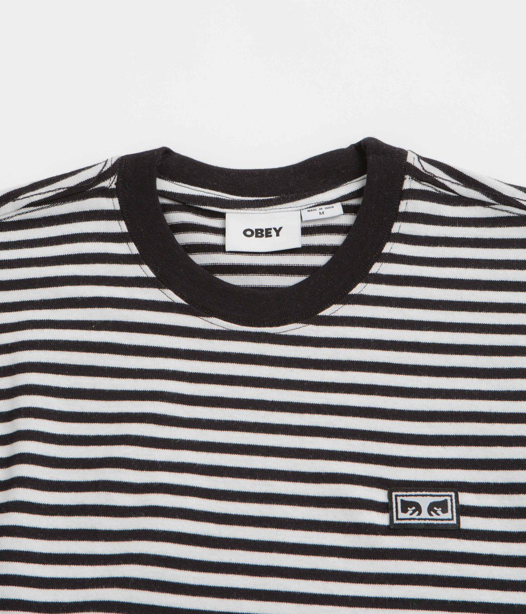 Obey Established Works Eyes Stripe T-Shirt - Black