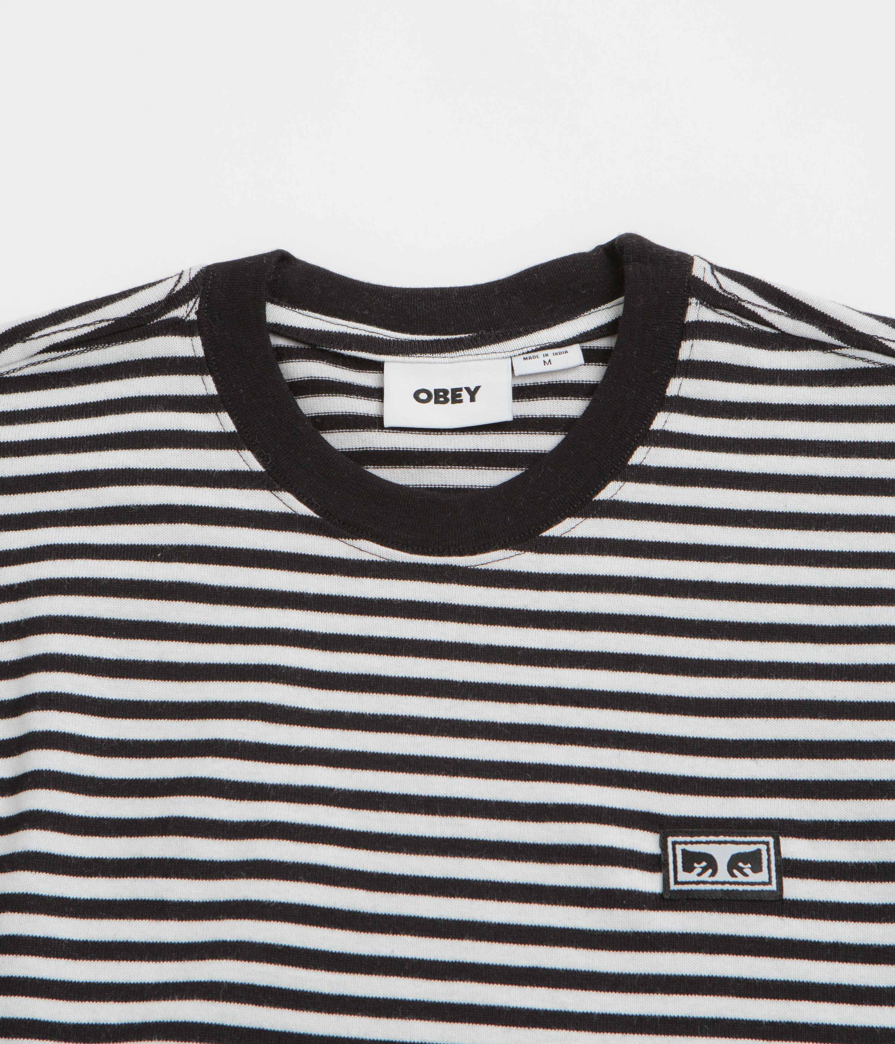 Obey Established Works Eyes Stripe T-Shirt - Black