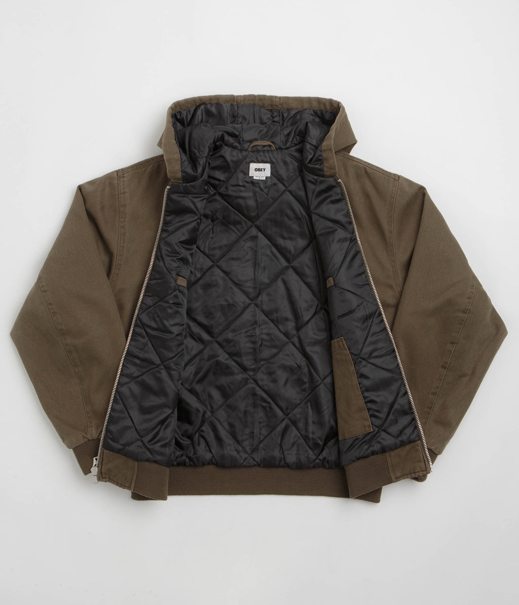 Obey Randy Zip Up Hoodie - Wren Faded Wash