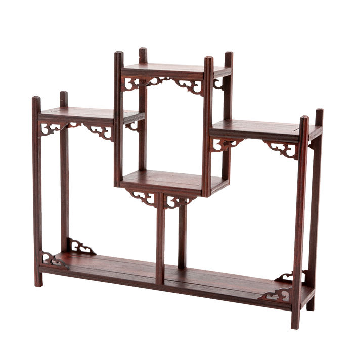 Ornate Rosewood Shelves - Symmetrical