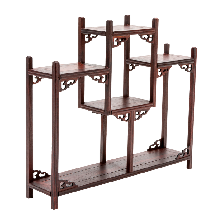 Ornate Rosewood Shelves - Symmetrical