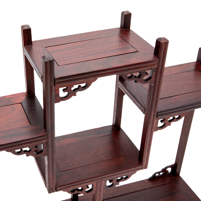 Ornate Rosewood Shelves - Symmetrical
