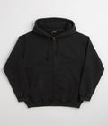 Pass Port Solid Workers Full Zip Hoodie - Black