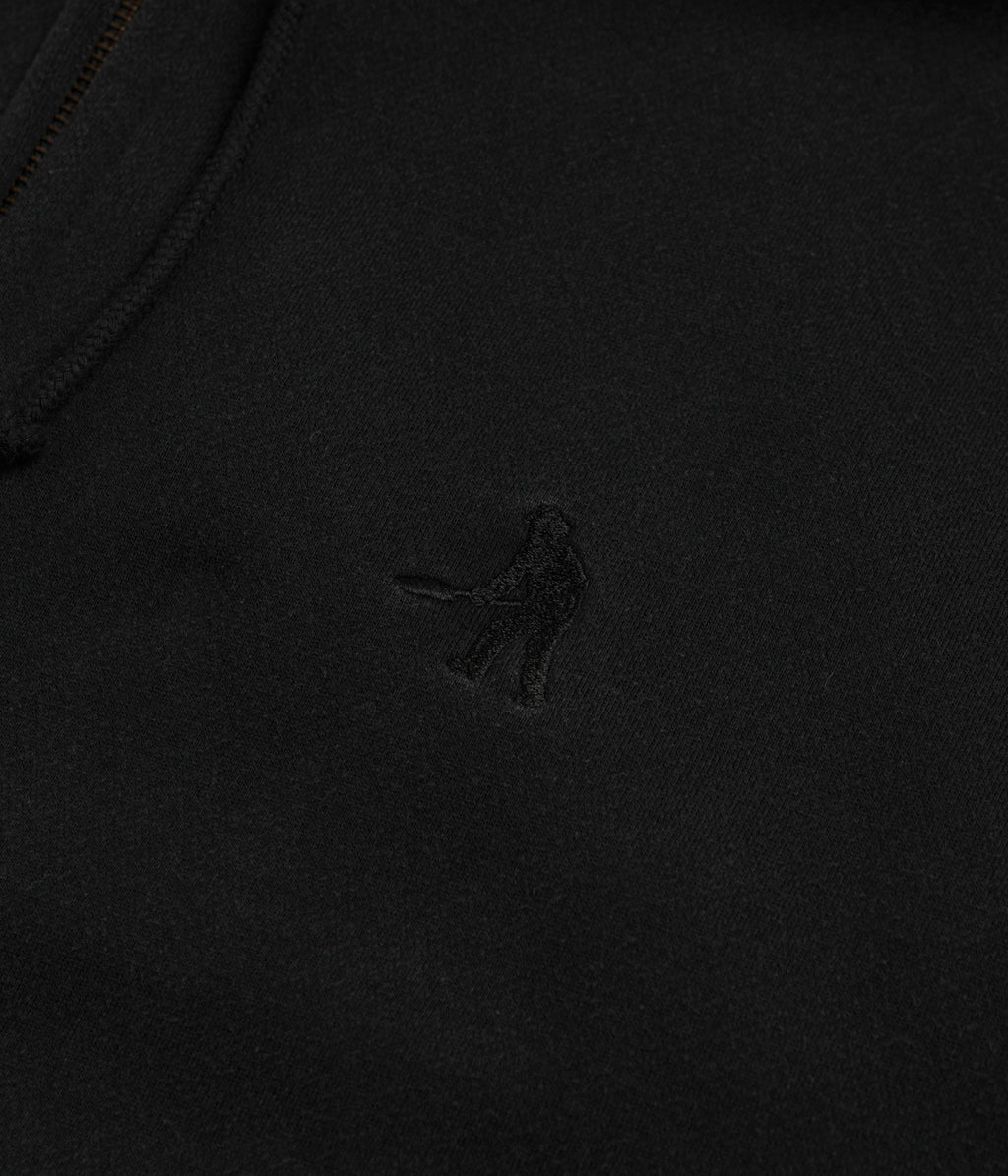 Pass Port Solid Workers Full Zip Hoodie - Black