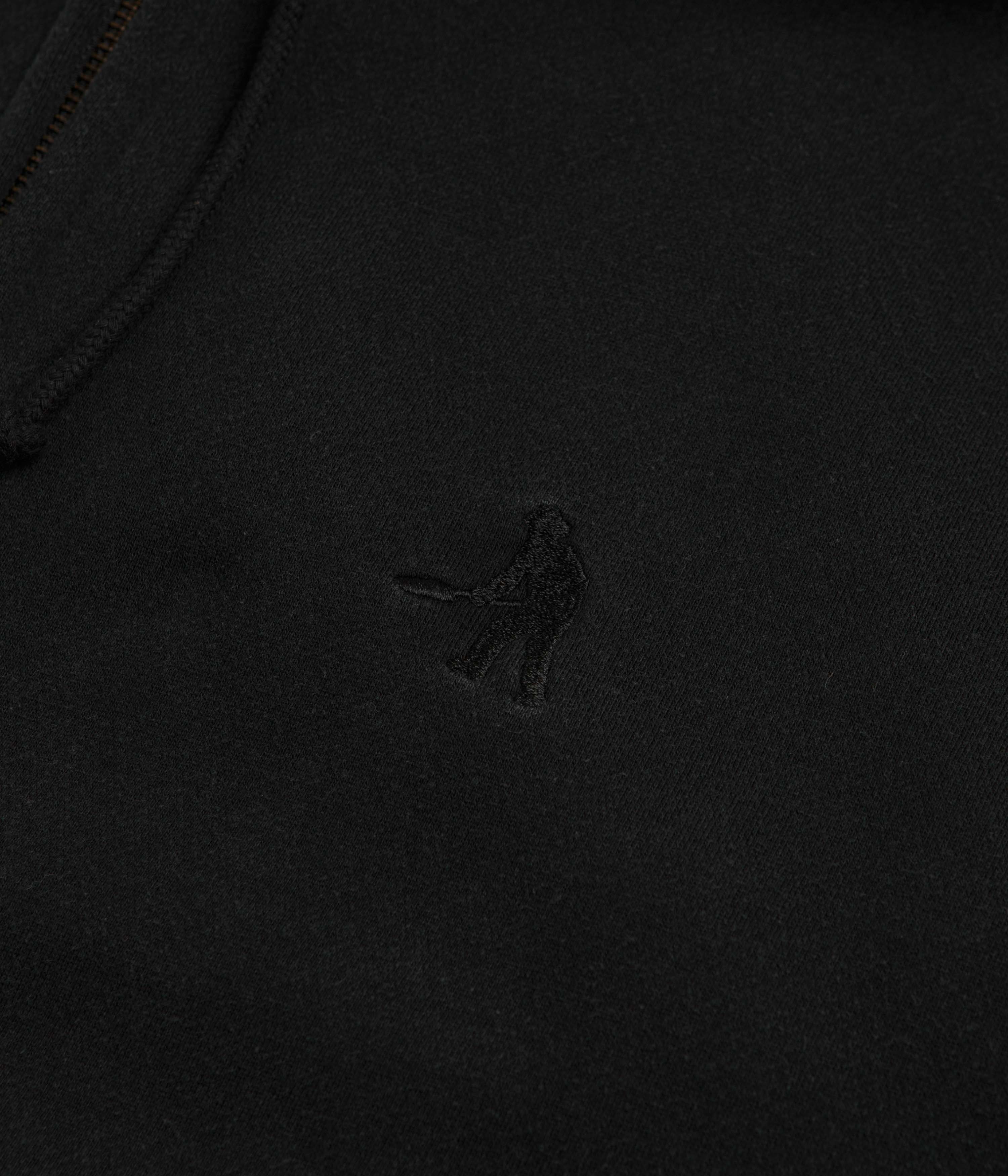 Pass Port Solid Workers Full Zip Hoodie - Black