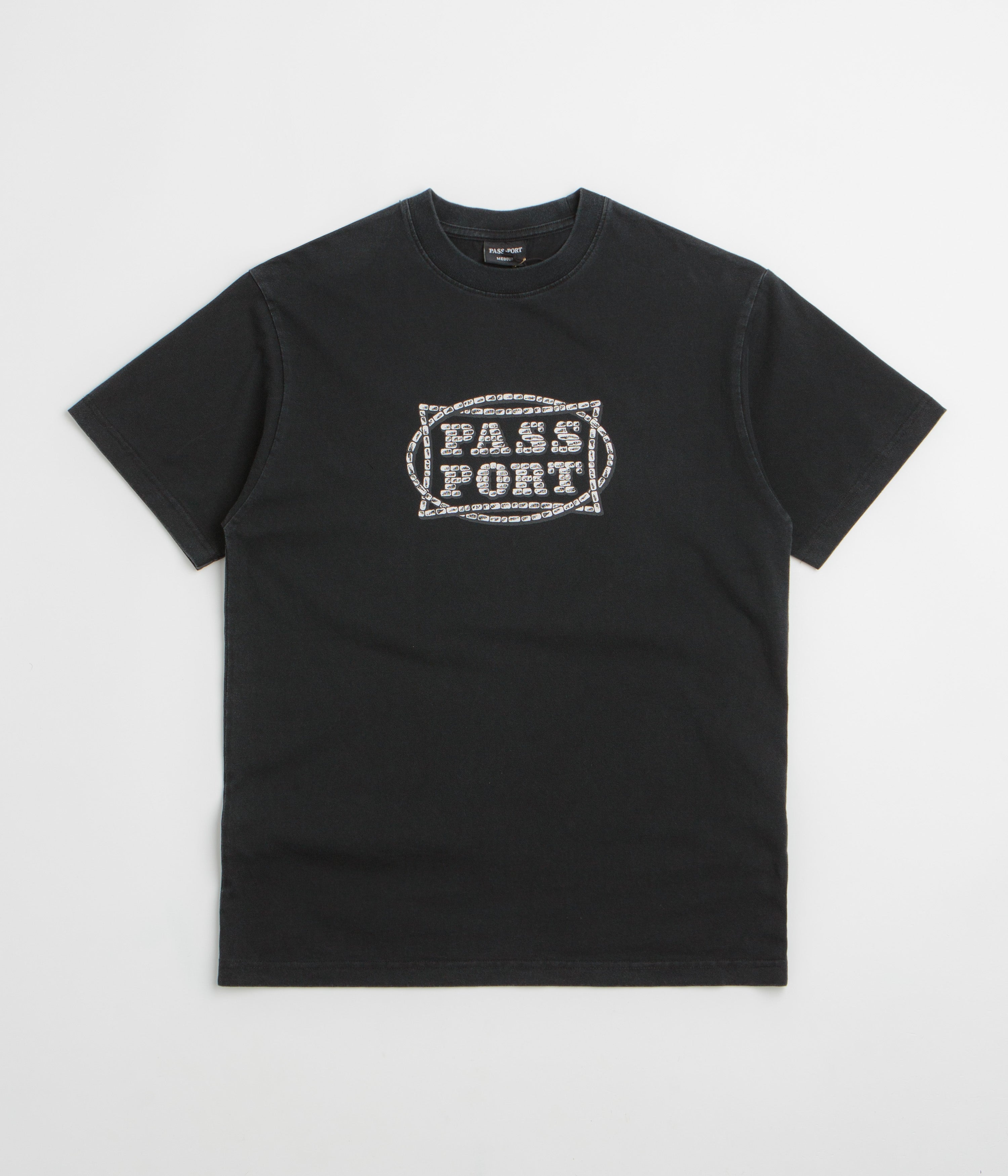Pass Port Stone Circle T-Shirt - Washed Black