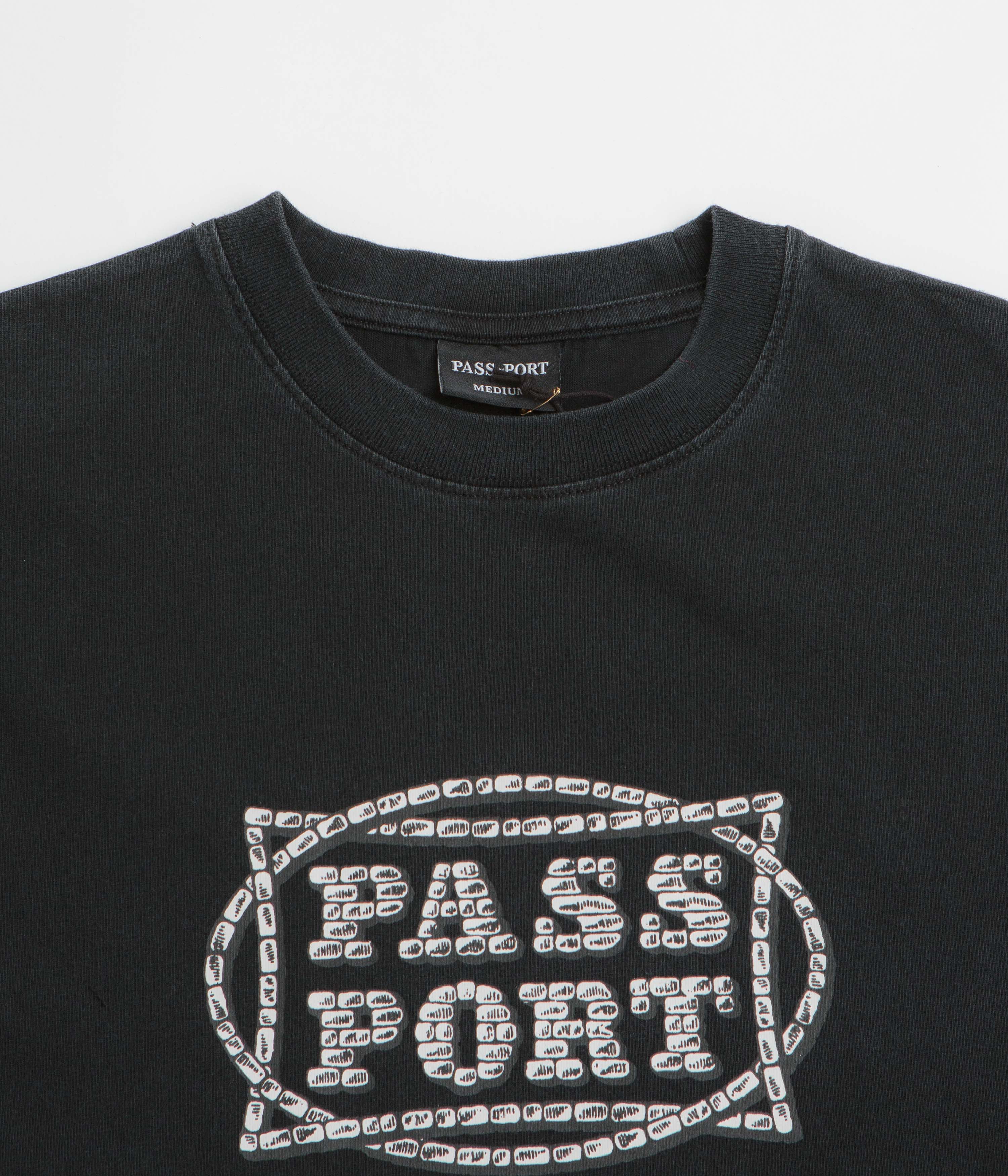 Pass Port Stone Circle T-Shirt - Washed Black