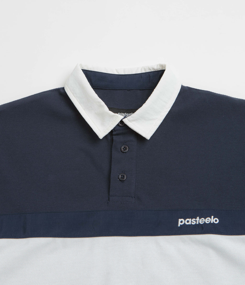 Pasteelo Stripe Polo Shirt - Navy / White