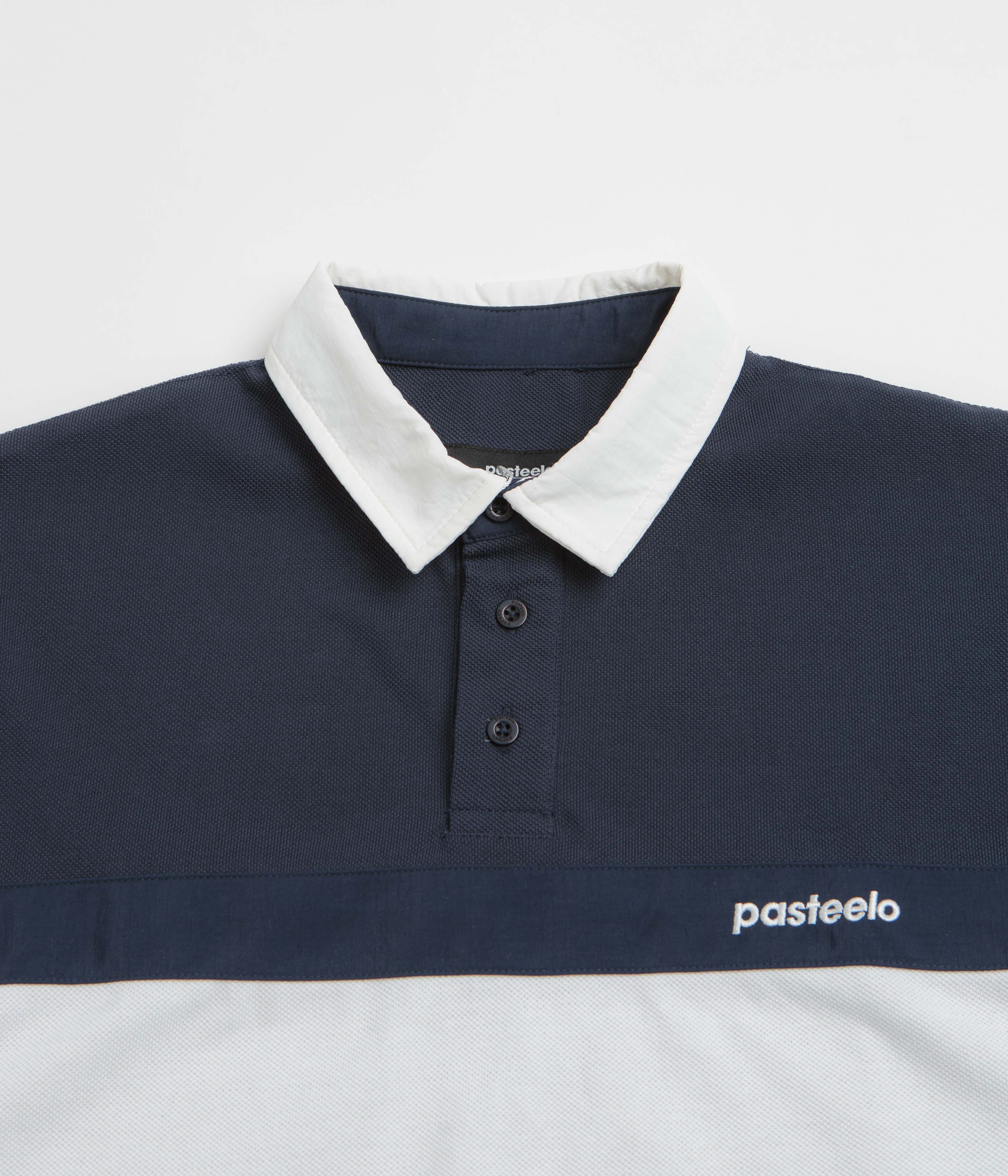 Pasteelo Stripe Polo Shirt - Navy / White
