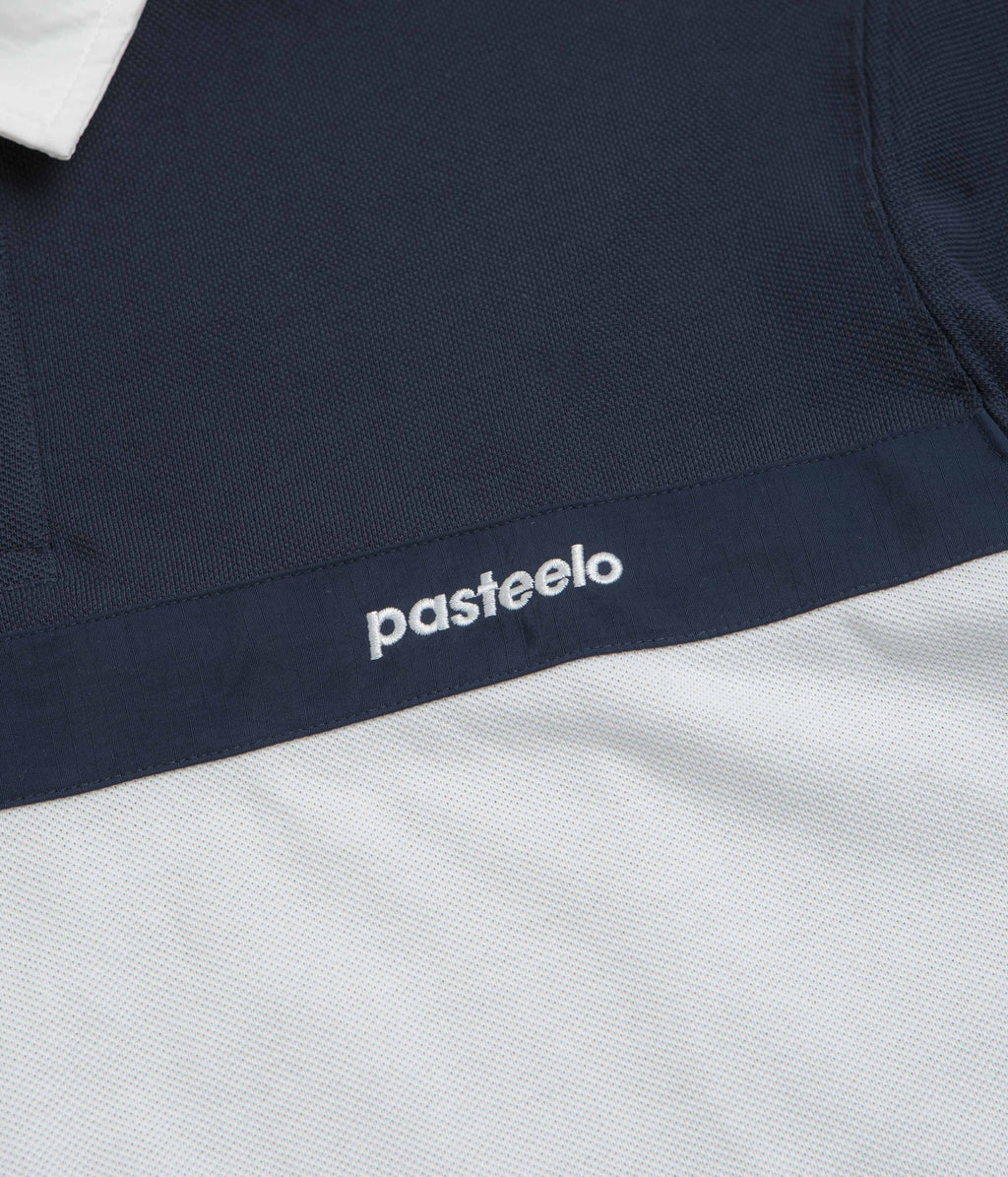 Pasteelo Stripe Polo Shirt - Navy / White