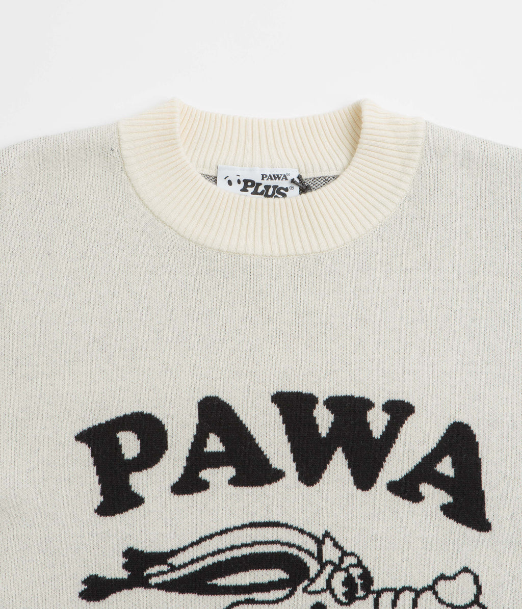 Pawa Speed Sports Doggo Knit Sweatshirt - Cream