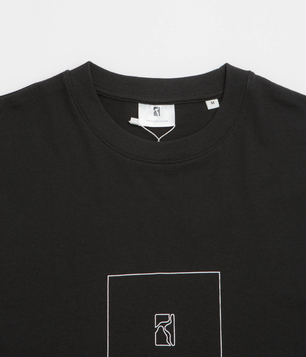 Poetic Collective Box Outline T-Shirt - Black