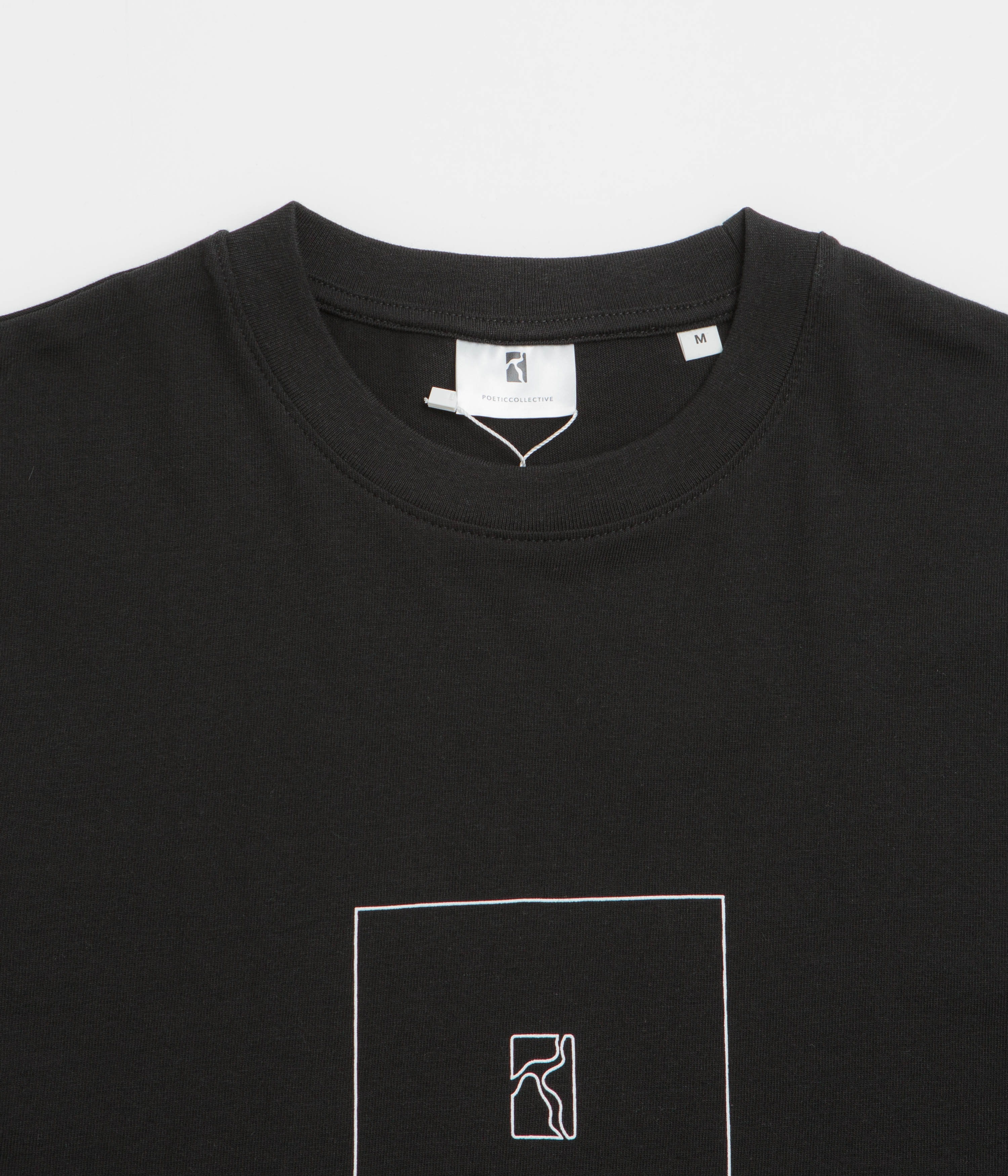Poetic Collective Box Outline T-Shirt - Black