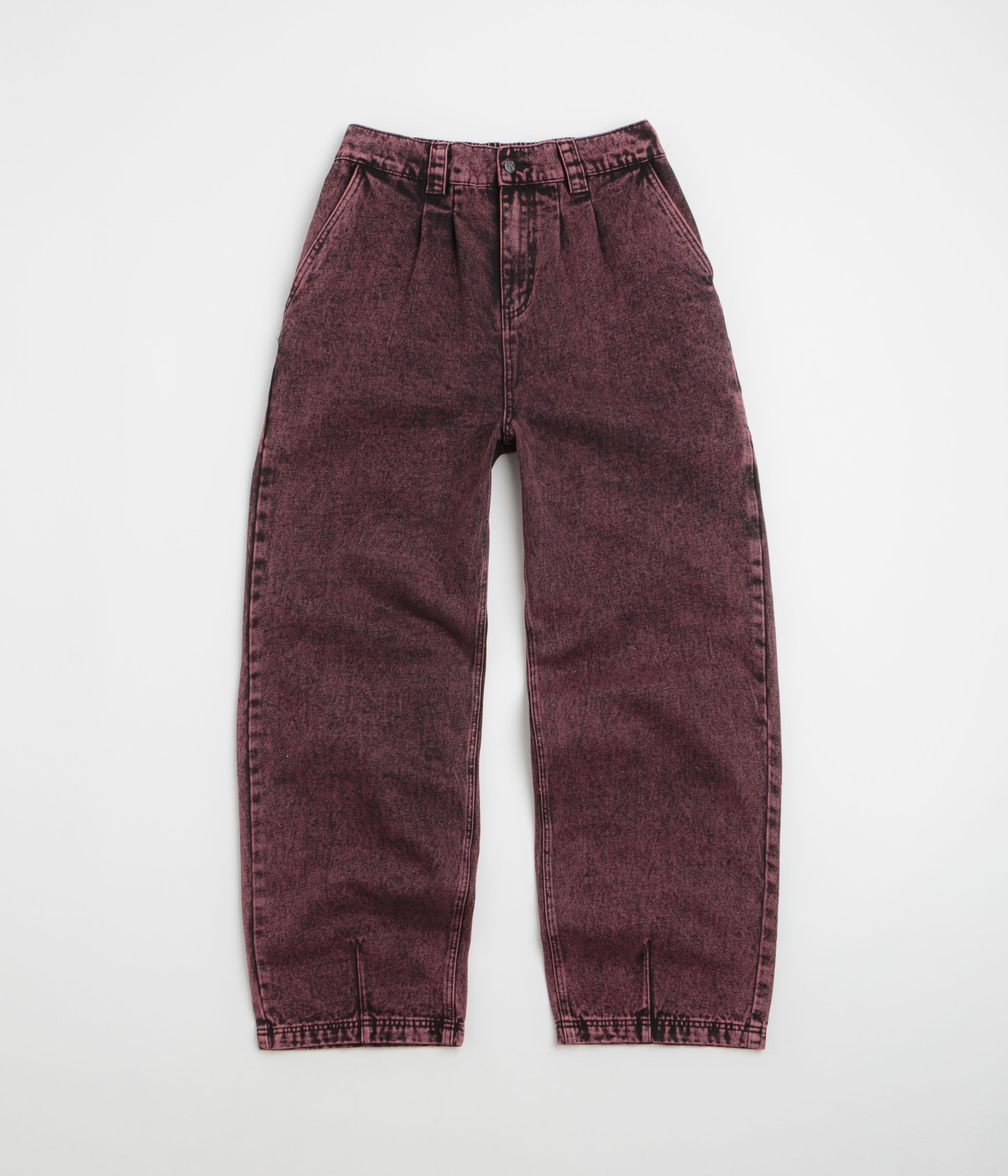 Poetic Collective Denim Balloon Pants - Red Acid Wash