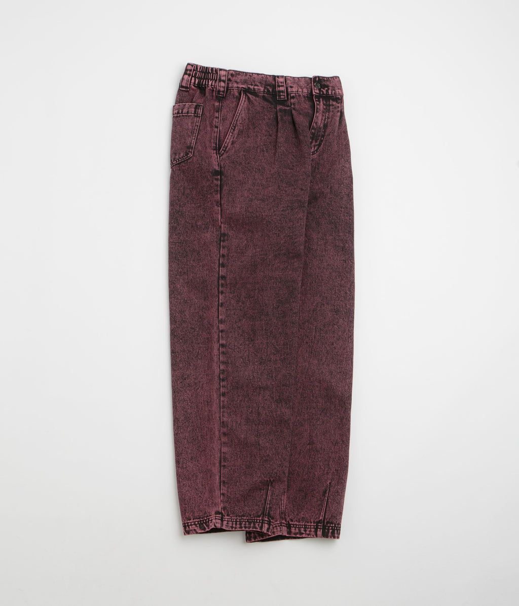 Poetic Collective Denim Balloon Pants - Red Acid Wash