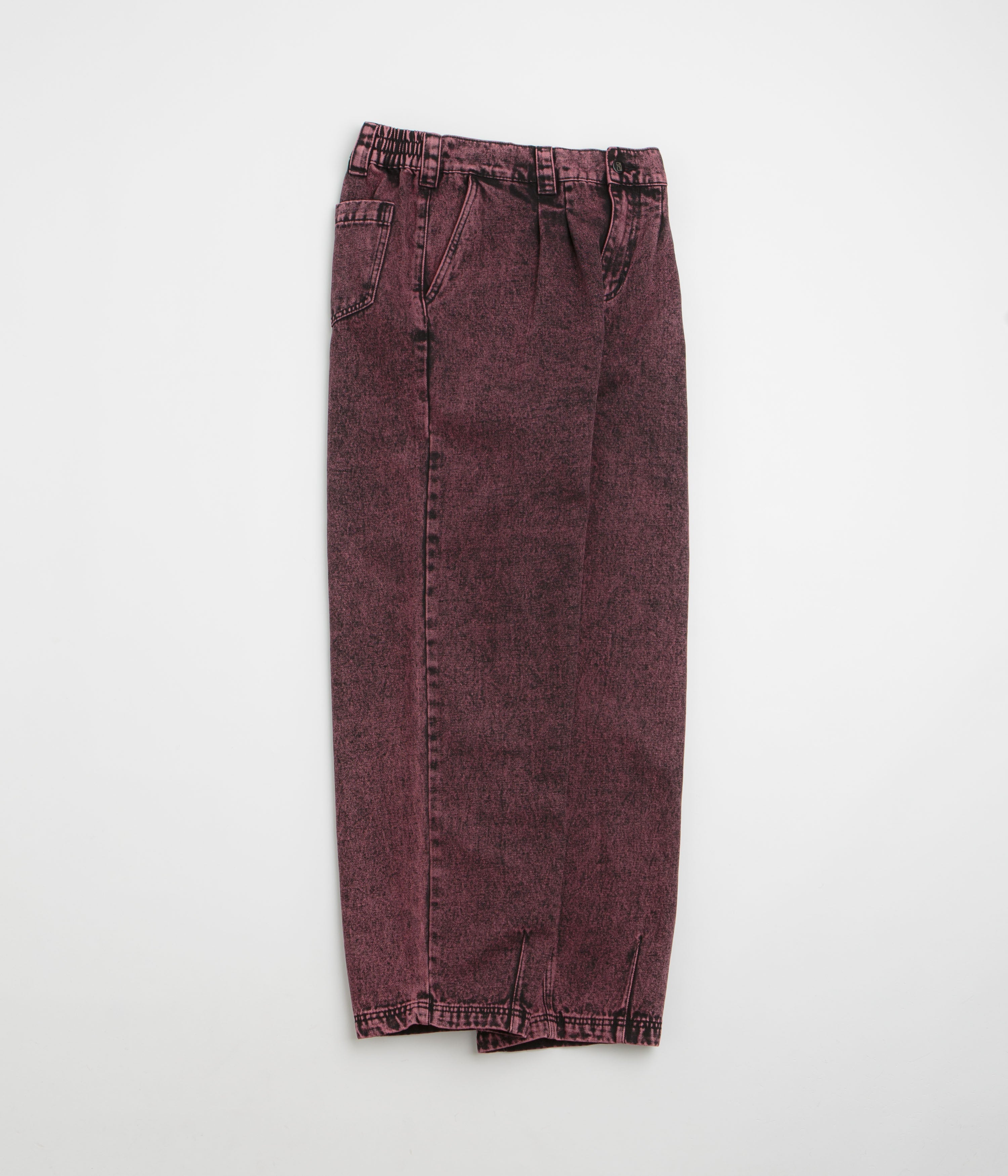 Poetic Collective Denim Balloon Pants - Red Acid Wash