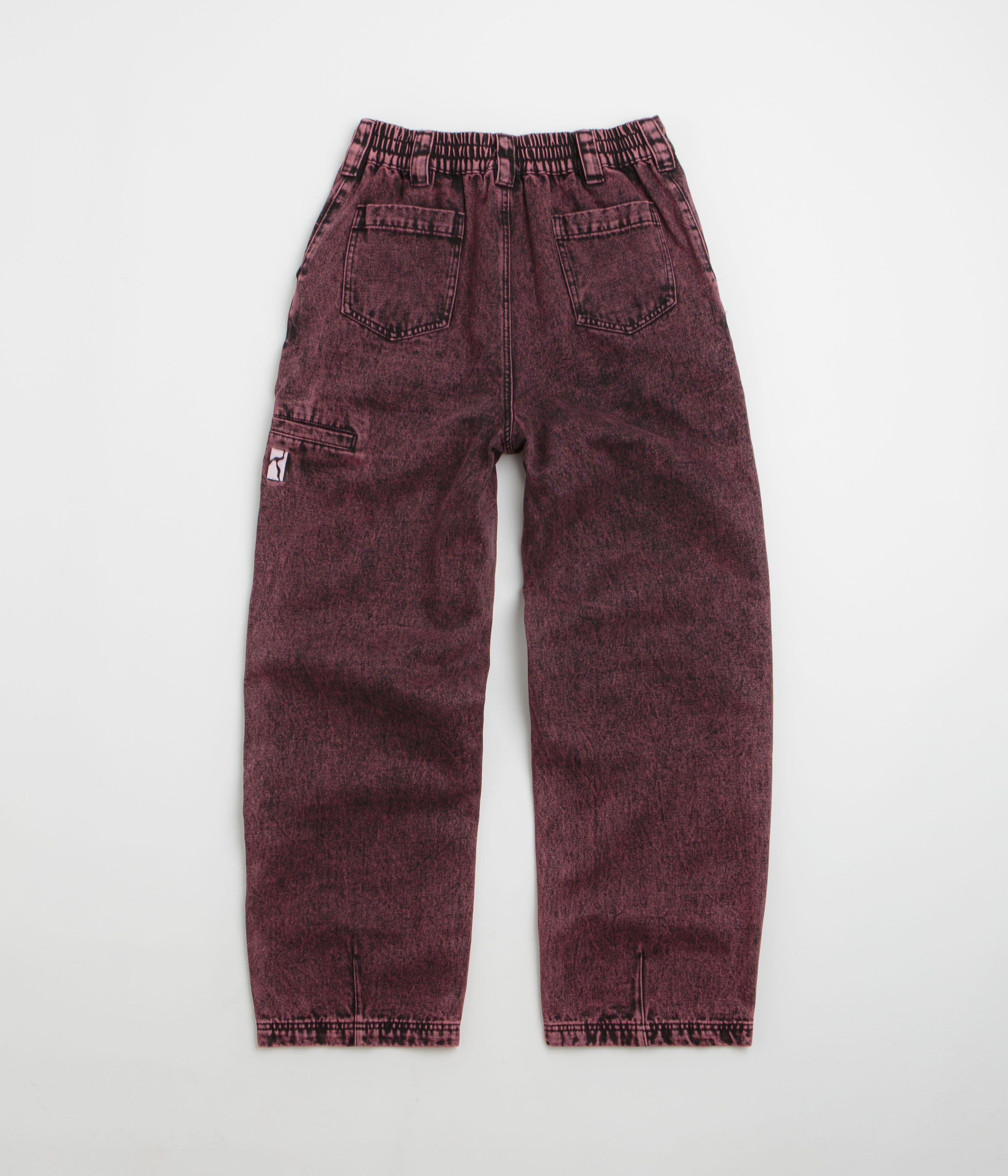 Poetic Collective Denim Balloon Pants - Red Acid Wash
