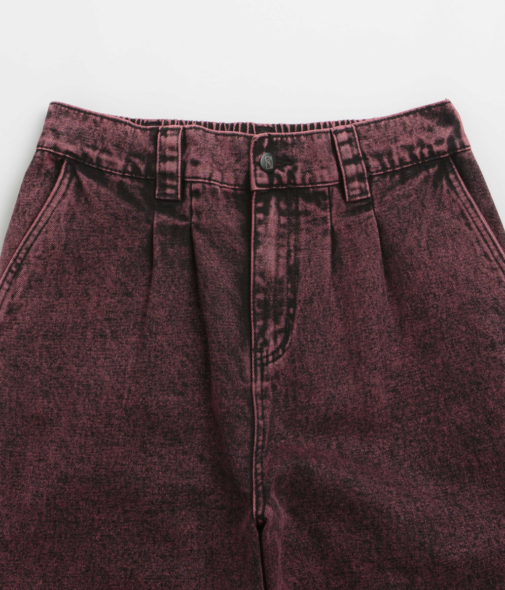 Poetic Collective Denim Balloon Pants - Red Acid Wash