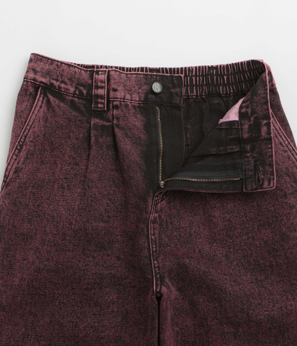 Poetic Collective Denim Balloon Pants - Red Acid Wash