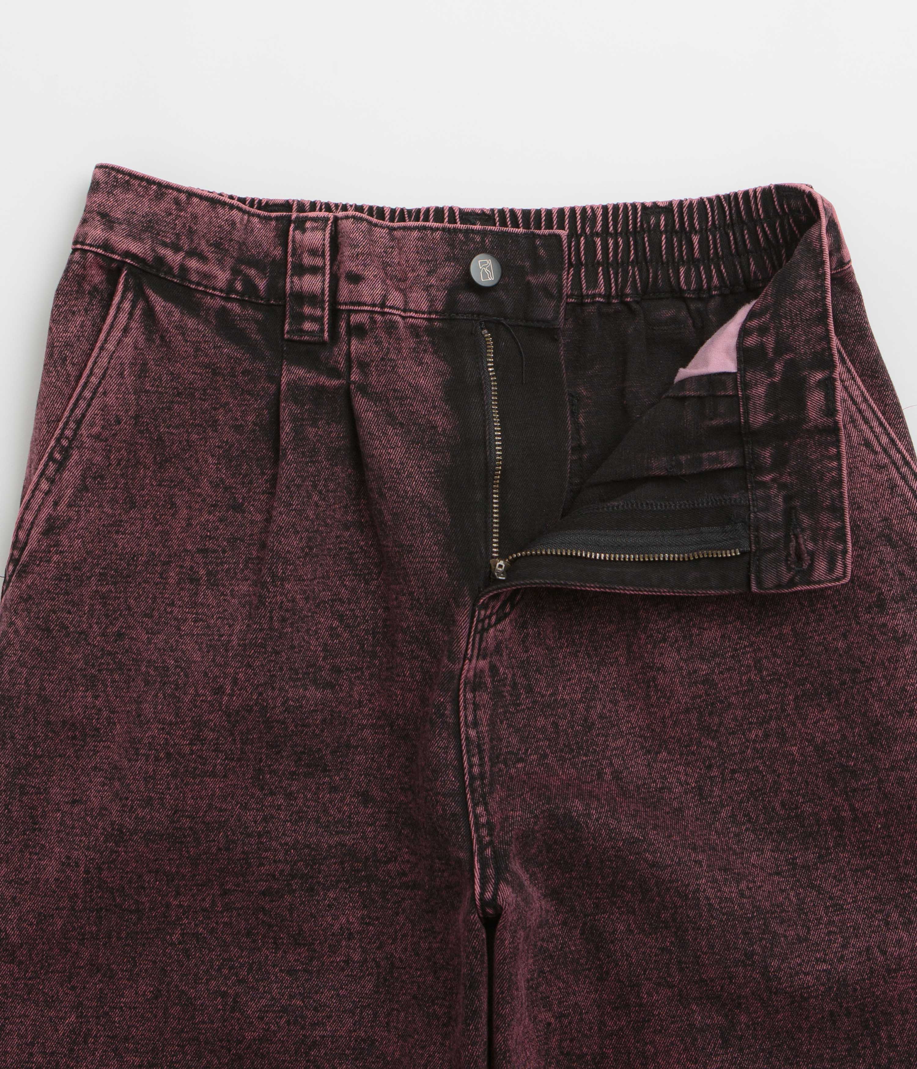 Poetic Collective Denim Balloon Pants - Red Acid Wash