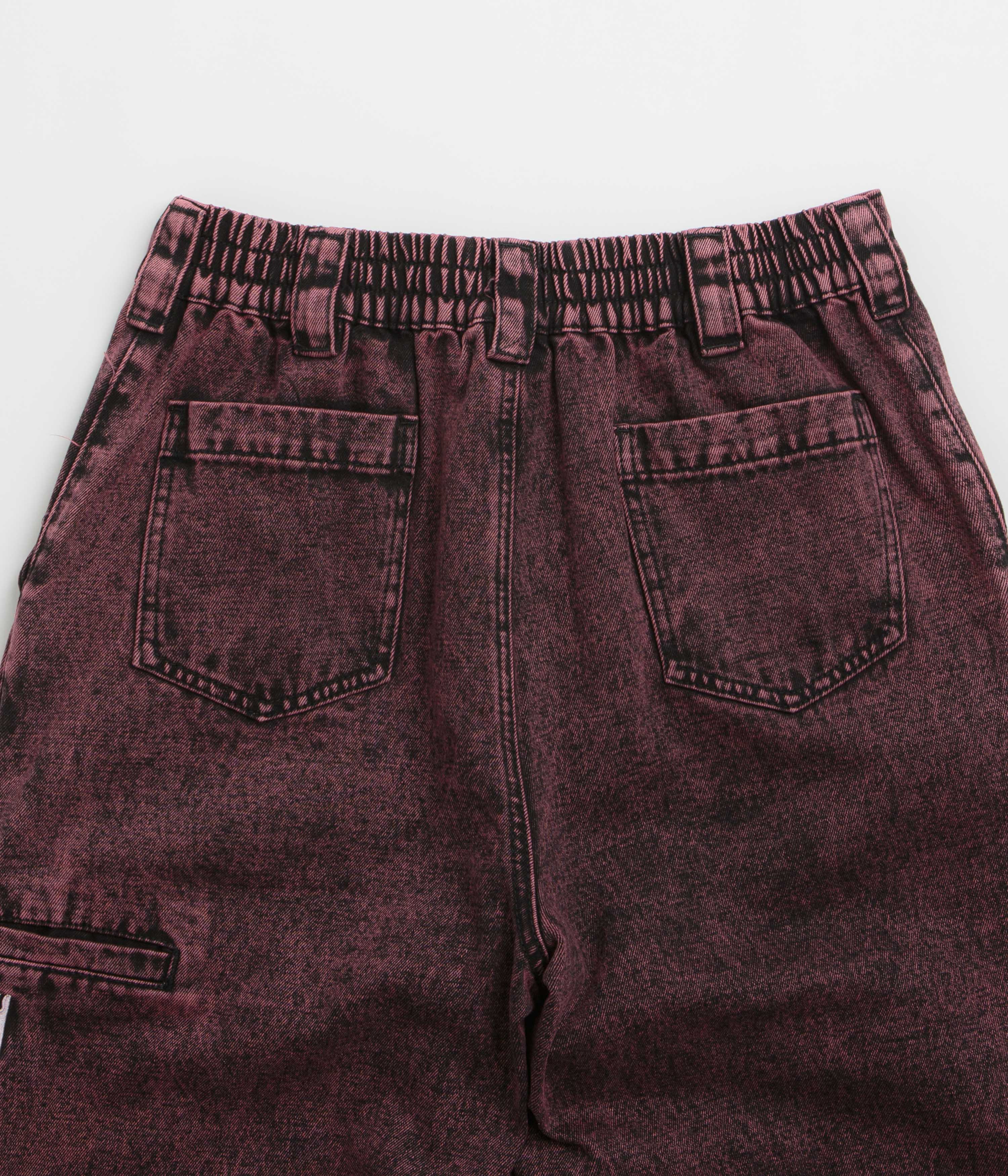Poetic Collective Denim Balloon Pants - Red Acid Wash