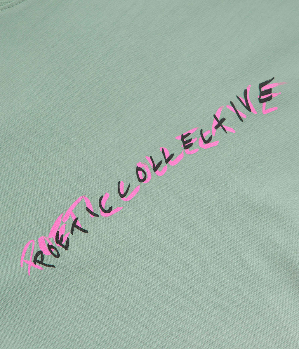 Poetic Collective Tie-Dye T-Shirt - Green / White