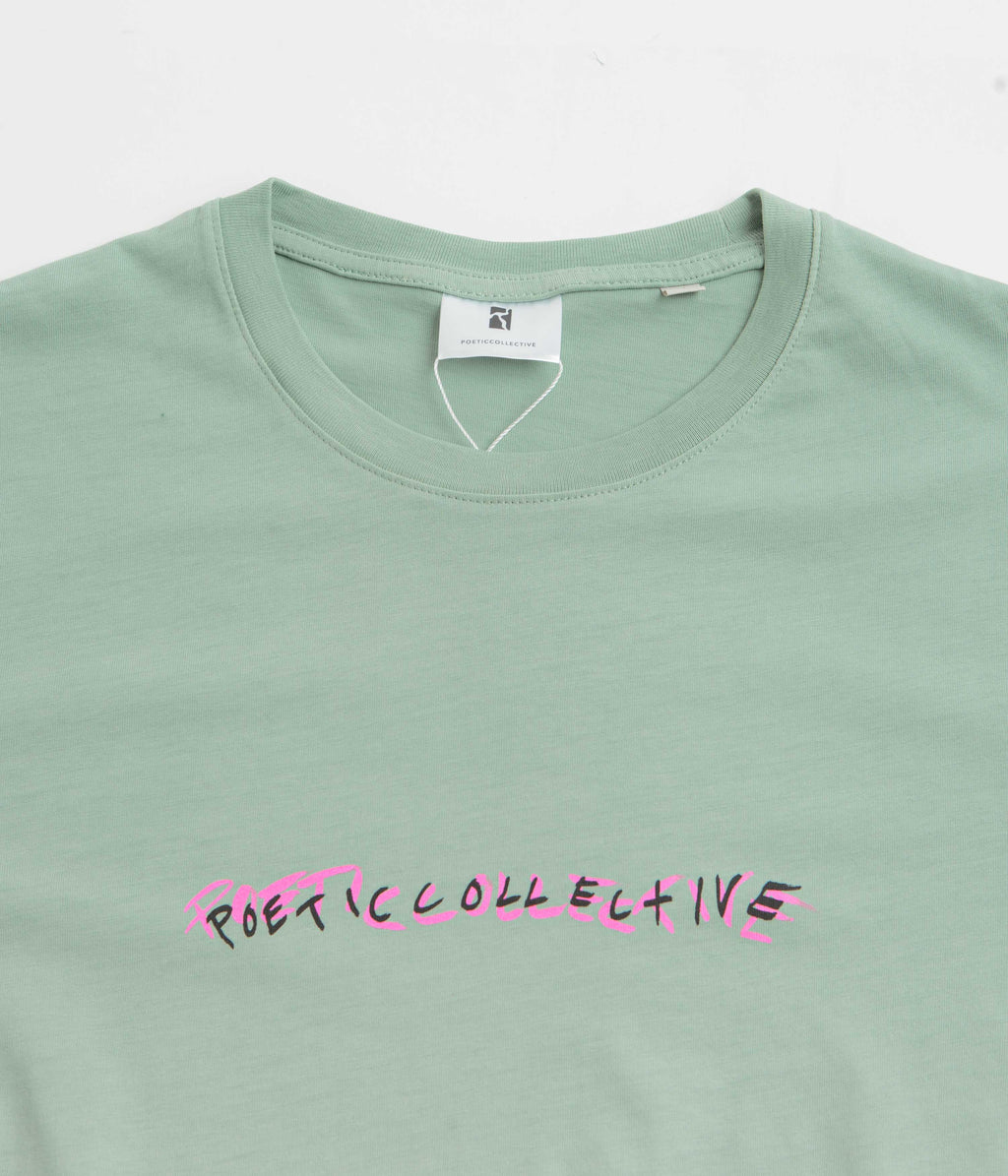 Poetic Collective Tie-Dye T-Shirt - Green / White