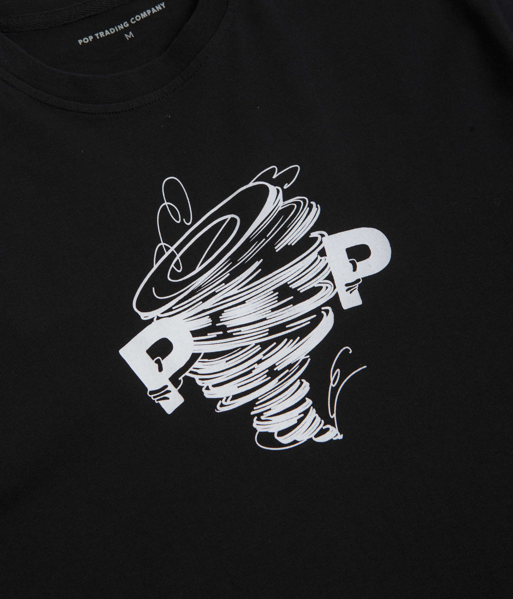 Pop Trading Company Swirl T-Shirt - Black