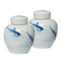 Porcelain Ginger Jar Set - Koi
