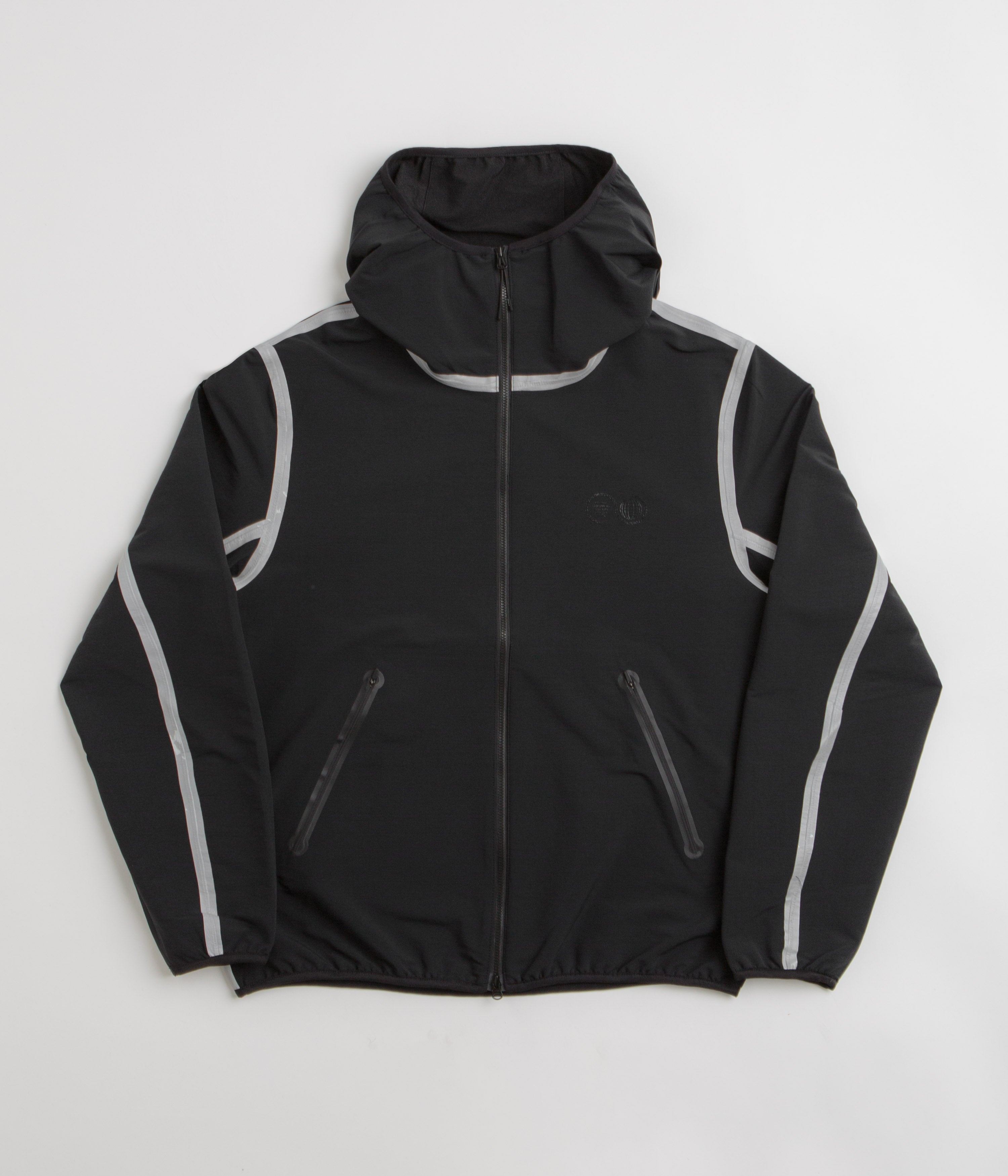 Purple Mountain Observatory Soft Shell Balaclava Jacket - Black / White