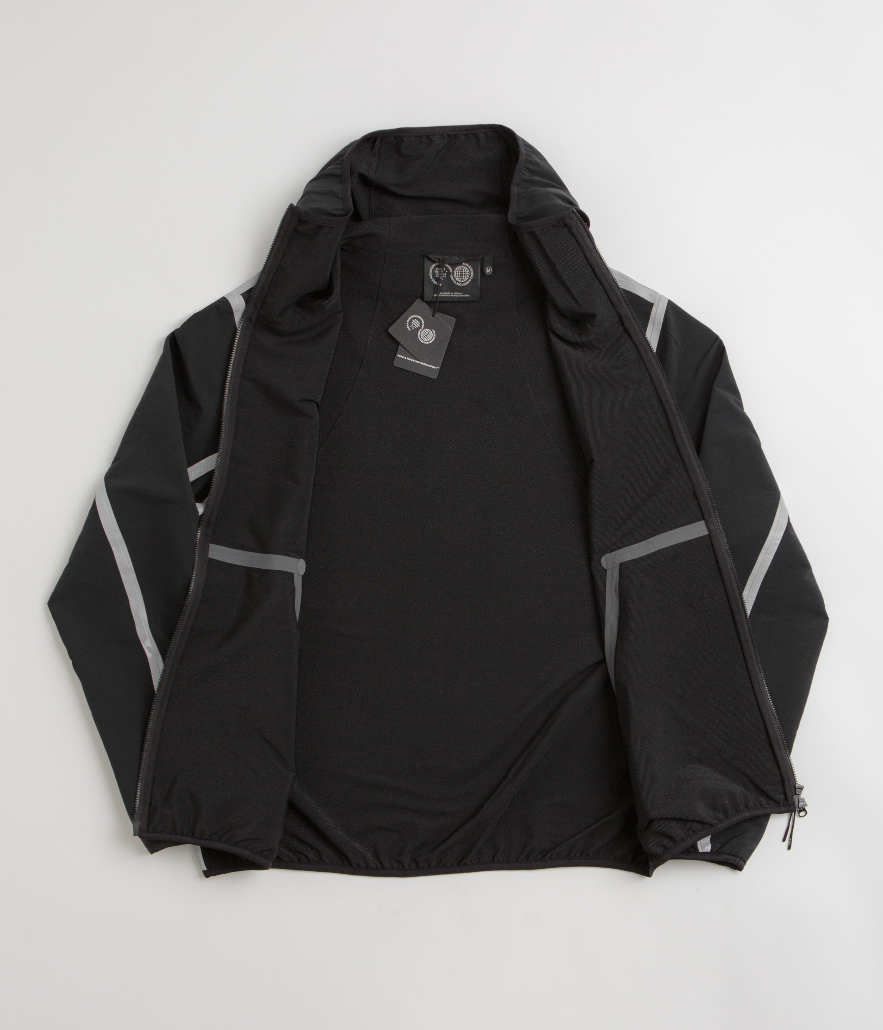 Purple Mountain Observatory Soft Shell Balaclava Jacket - Black / White