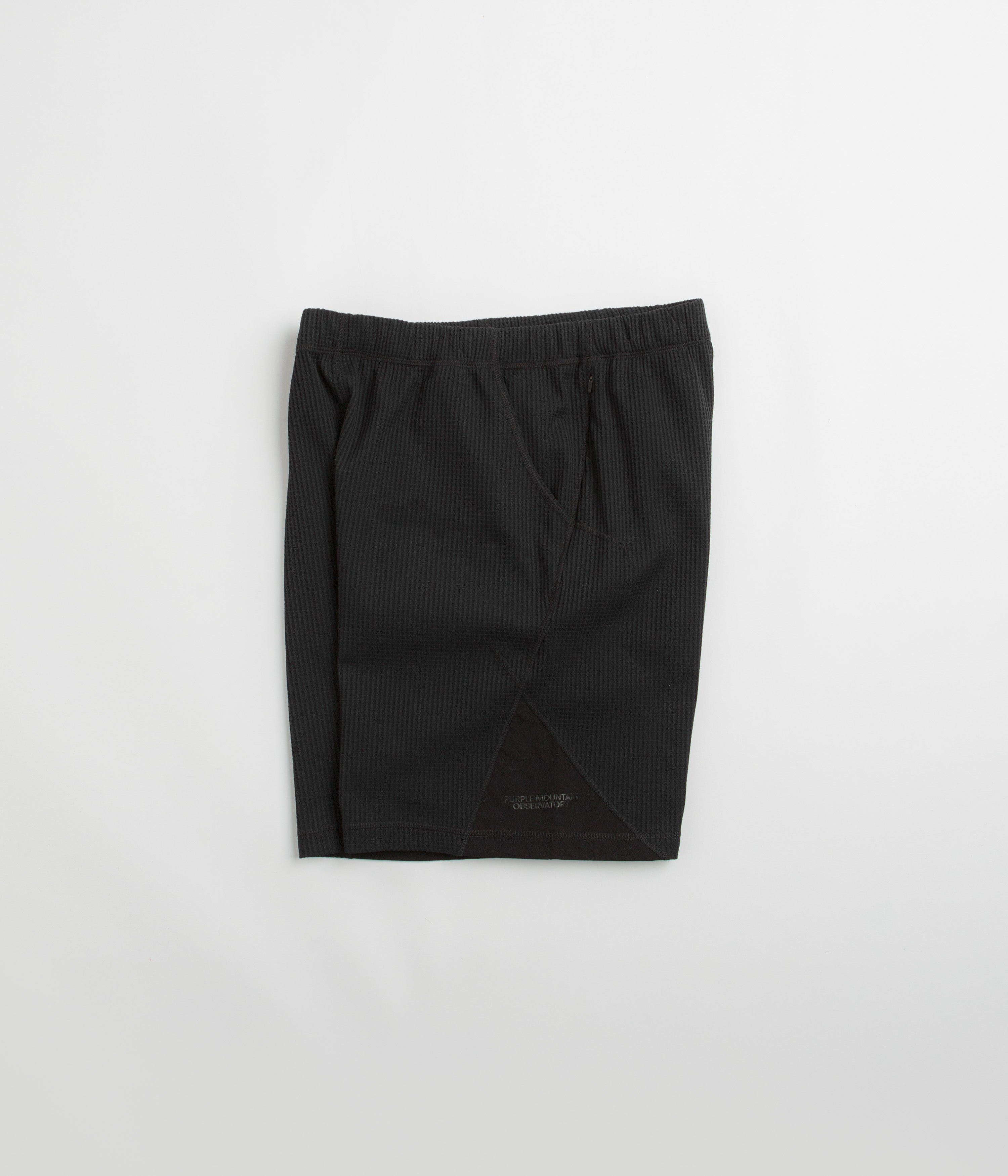 Purple Mountain Observatory Waffle Shorts - Black