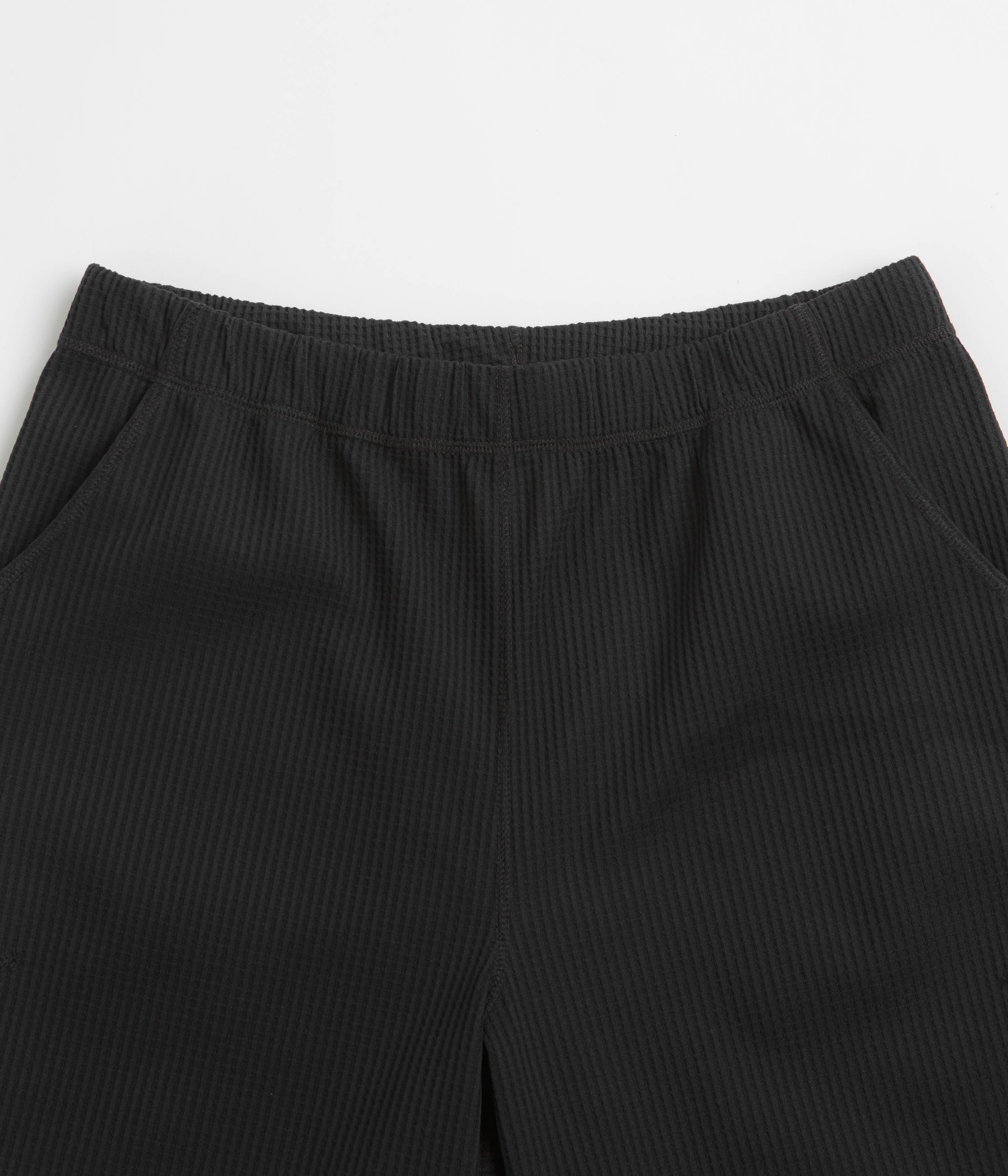 Purple Mountain Observatory Waffle Shorts - Black