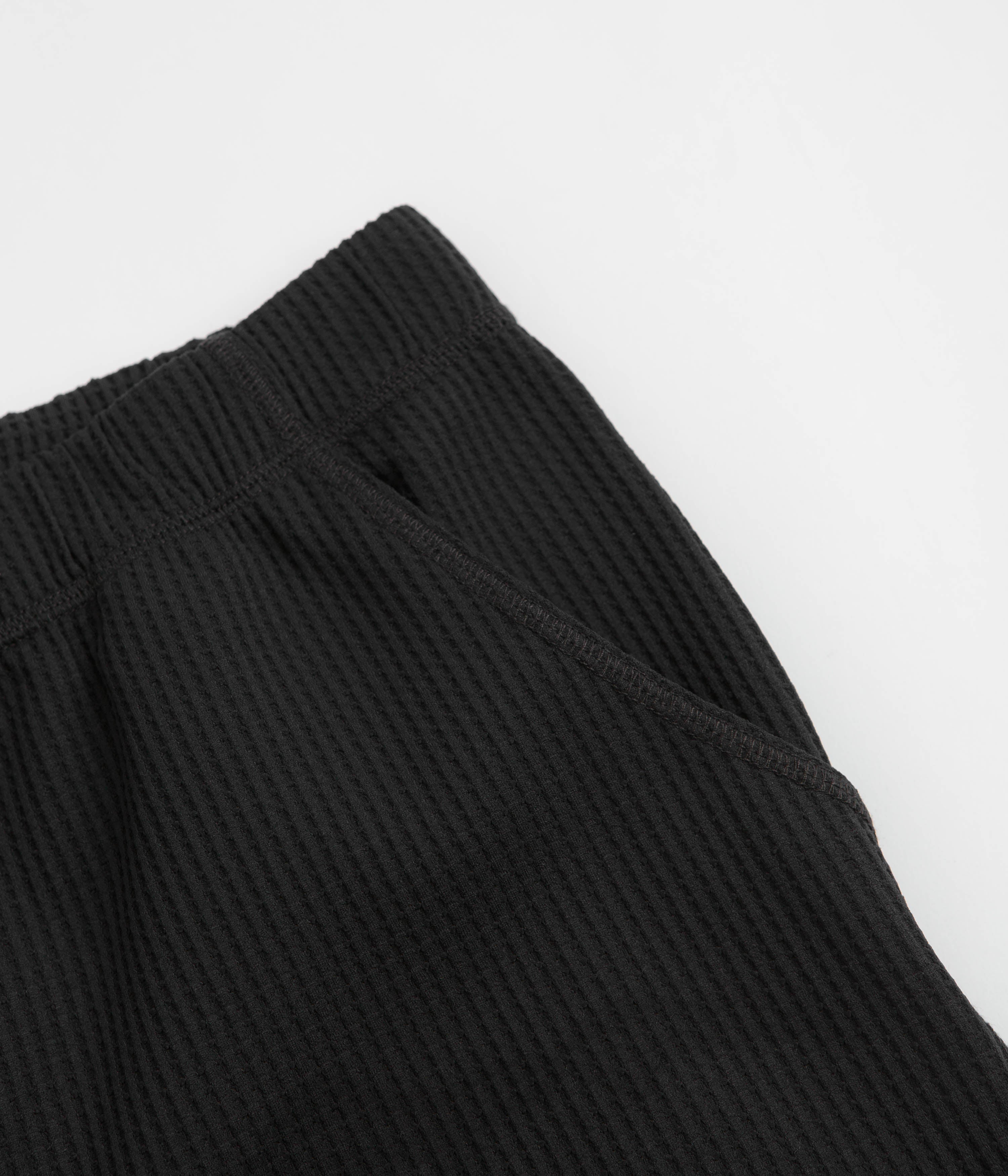 Purple Mountain Observatory Waffle Shorts - Black