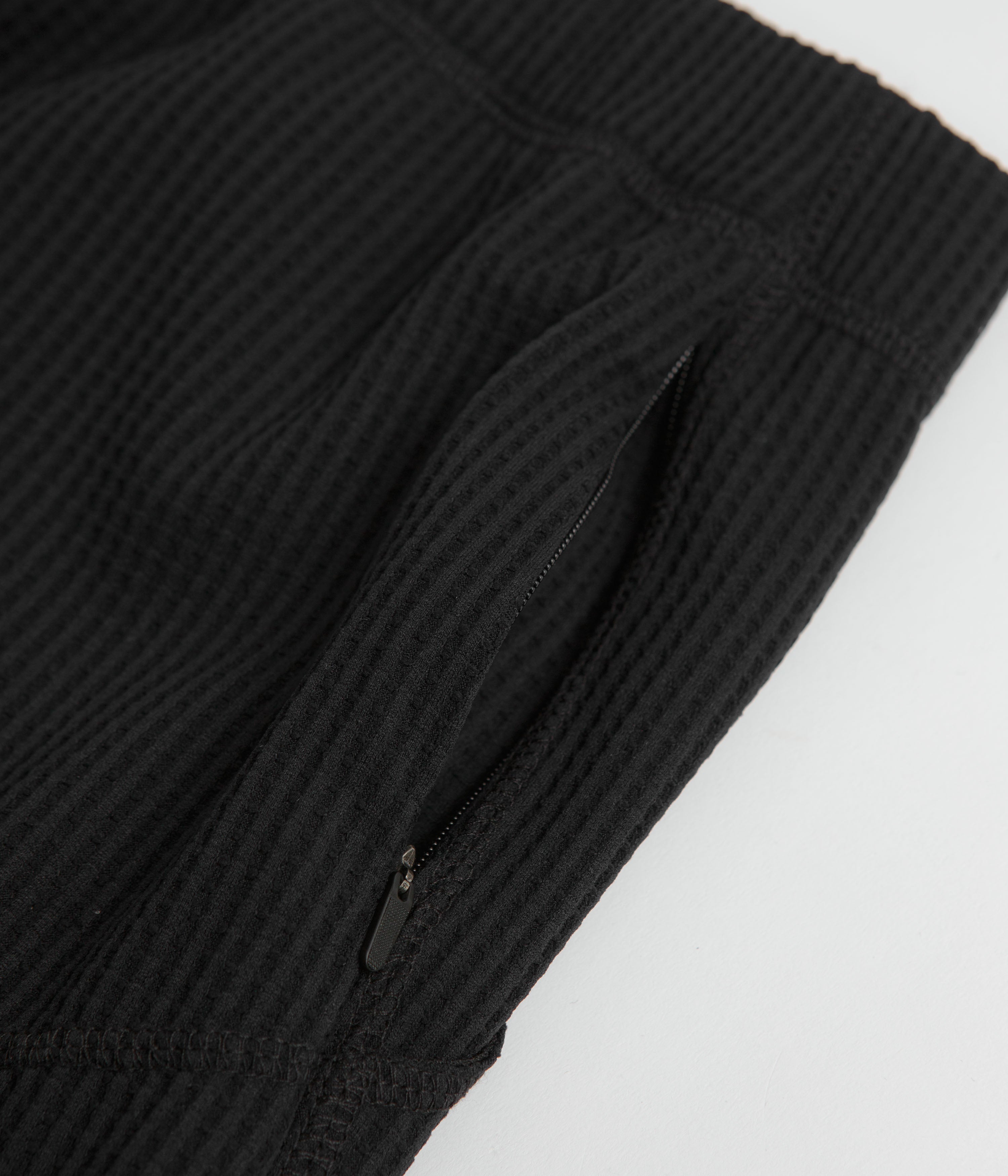 Purple Mountain Observatory Waffle Shorts - Black