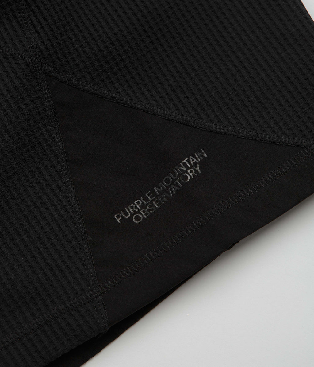 Purple Mountain Observatory Waffle Shorts - Black