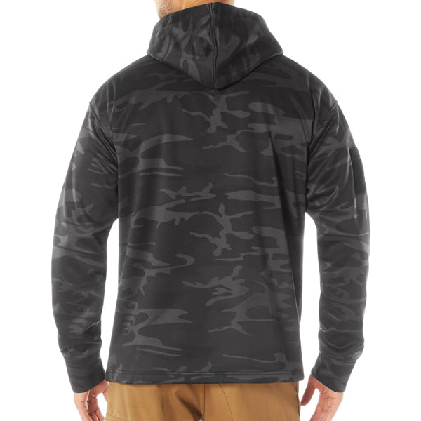ROTHCO MIDNIGHT BLACK CAMO CONCEALED CARRY HOODIE