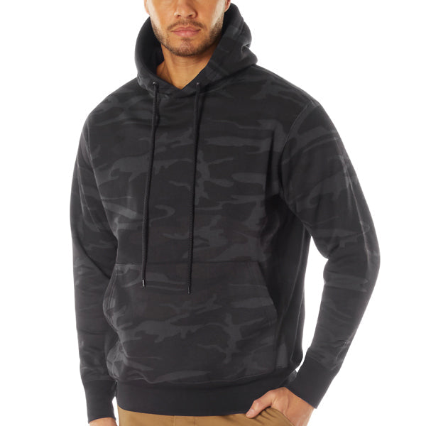 ROTHCO MIDNIGHT BLACK CAMO EVERY DAY PULLOVER HOODIE