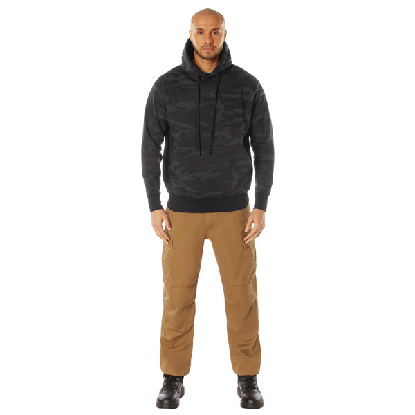 ROTHCO MIDNIGHT BLACK CAMO EVERY DAY PULLOVER HOODIE