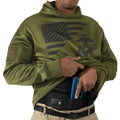 ROTHCO US FLAG / USMC EAGLE, GLOBE & ANCHOR CONCEALED CARRY HOODIE