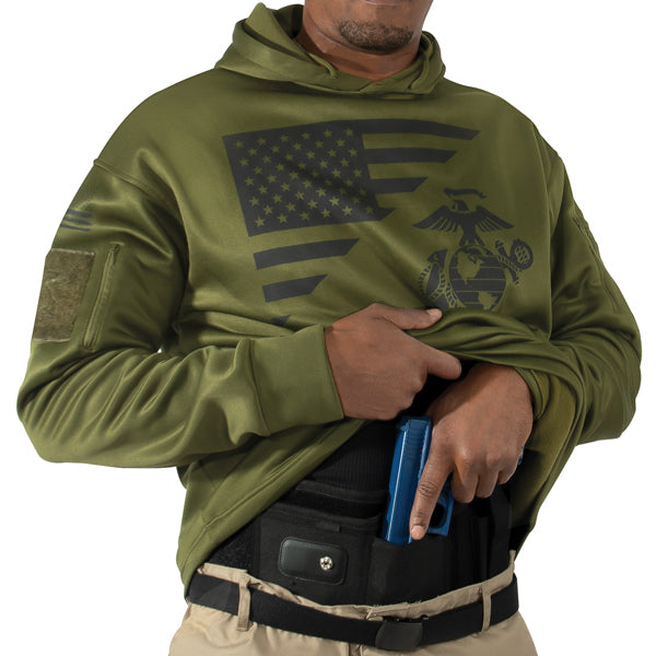 ROTHCO US FLAG / USMC EAGLE, GLOBE & ANCHOR CONCEALED CARRY HOODIE