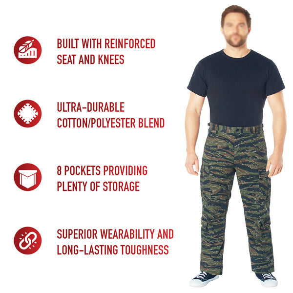 ROTHCO®  VINTAGE PARATROOPER CARGO FATIGUE TIGER STRIPE PANTS